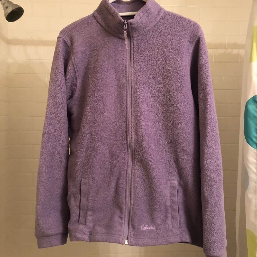 Size XL purple Cabela’s fleece zip up